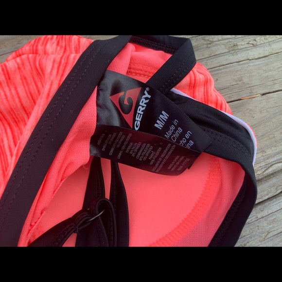 Medium Gerry 2 Piece Tankini Top & Swim Skirt Short V-Neck Swimsuit Coral NEW - Picture 7 of 15